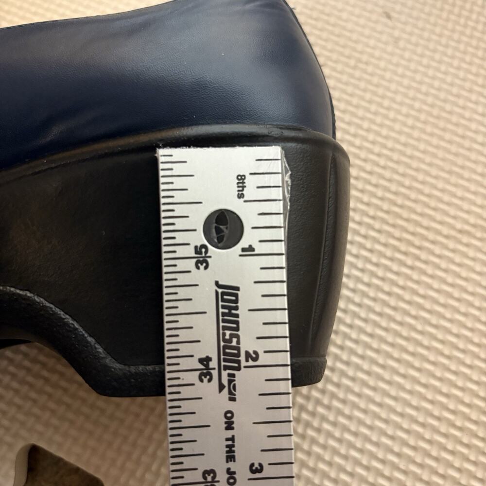 Dansko Womens Blue Leather Aubrey Pleated Slip-on Clogs Shoes EU 41/US 10.5 Work - Picture 10 of 11